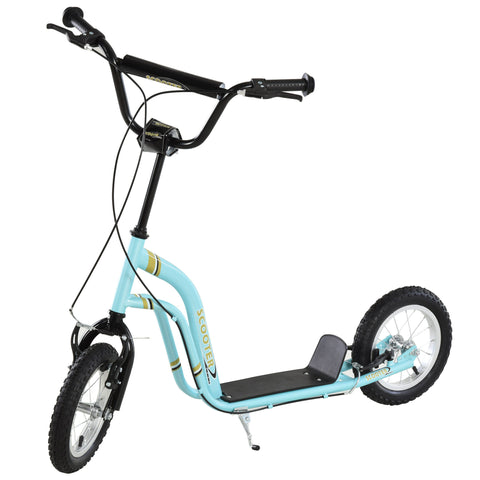 Youth Kick Scooter with Dual Brakes and 12-Inch Inflatable Wheels