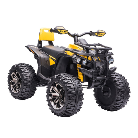 12V Kids Recharging Ride-On Electric ATV Quad with Headlights