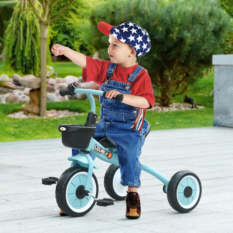 Kids Tricycle for Toddlers Age 2-5 with Basket and Bell