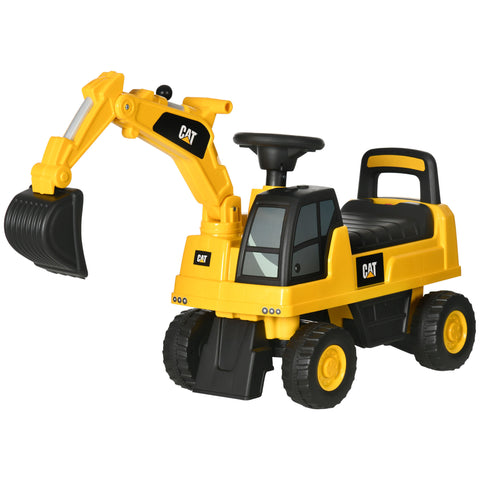 Kids Ride-On Excavator Construction Toy With Manual Shovel