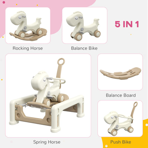 5-in-1 Rocking Horse for Toddlers 1-3 Years