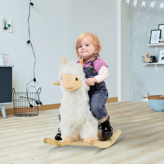 Kids Plush Llama Rocking Horse Toy for Children 3+ Years