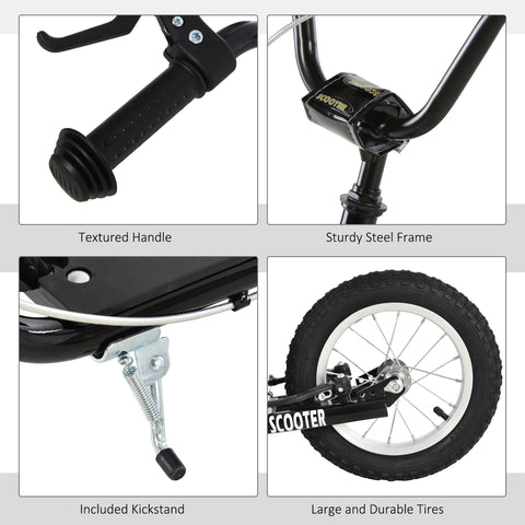 Teens Youth Scooter Ride On Toy with Adjustable Handlebar