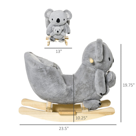 Kids Koala Ride-On Rocking Horse with Realistic Sounds