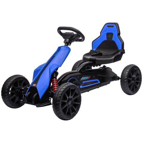 Kids Pedal Go Kart with Adjustable Seat and Swing Axle