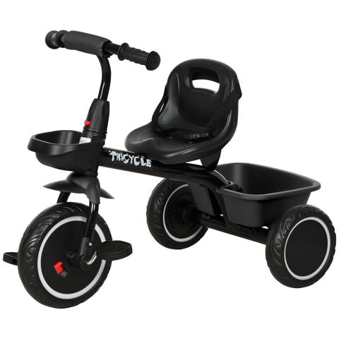 Toddler Tricycle with Adjustable Seat and Storage Baskets