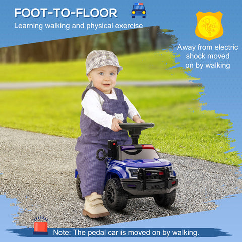 Kids Police Truck Ride-On Car with Working PA System
