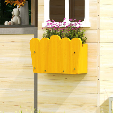 Kids Wooden Outdoor Garden Playhouse with Bench and Service Station