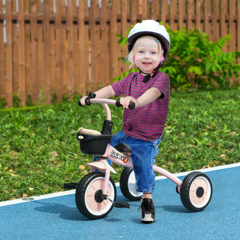 Kids' Tricycle for Ages 2-5 with Basket and Bell