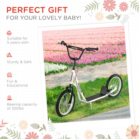 Kids Kick Scooter With Adjustable Handlebar and Dual Brakes