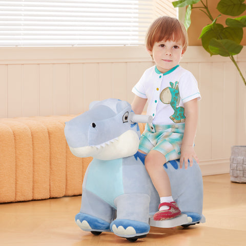 6V Kids Electric Dinosaur Ride-On Toy with Music