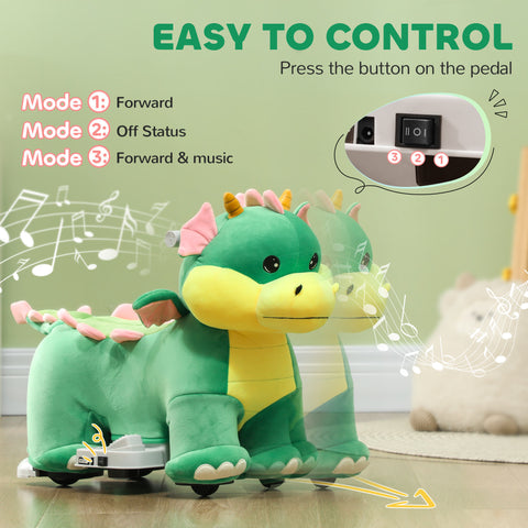 6V Battery Powered Electric Ride-On Triceratops Toy