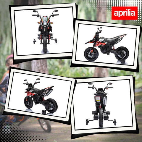 12V Kids Ride-On Motorcycle with Training Wheels and Suspension