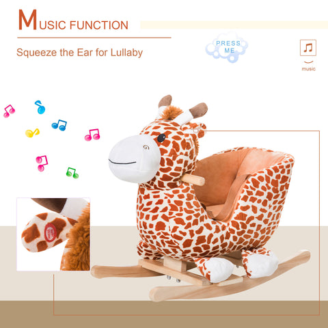 Plush Giraffe Rocking Chair Toy With Sound