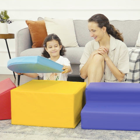 4-Piece Foam Play Set for Toddler Crawling and Sliding