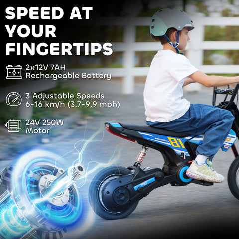 24V Kids Electric Dirt Bike with 250W Motor | 12