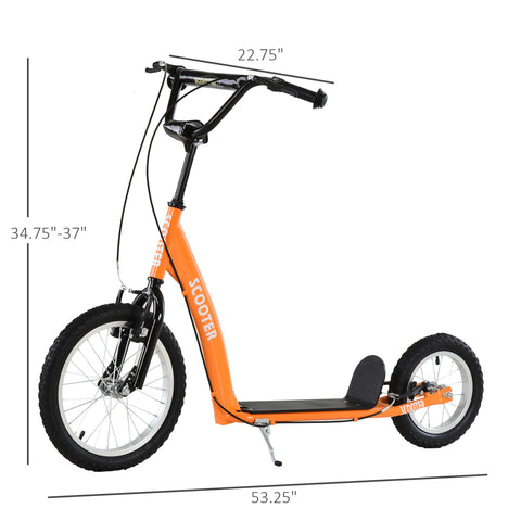 Kids Kick Scooter with Adjustable Handlebar and Dual Brakes