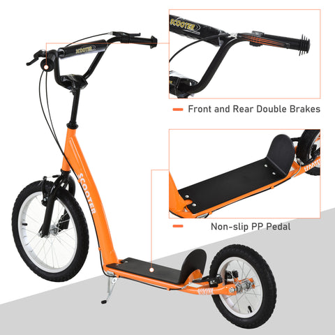 Kids Kick Scooter with Adjustable Handlebar and Dual Brakes