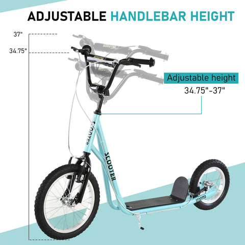 Kids and Teens Youth Scooter with Adjustable Handlebar