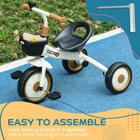 Toddler Tricycle for Kids Age 2-5 with Basket and Bell