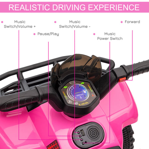 6V Battery Powered Electric Ride-On Quad for Kids
