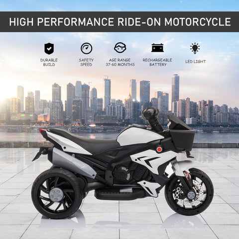 6V Kids Electric Ride-on Motorcycle with Headlights and Music