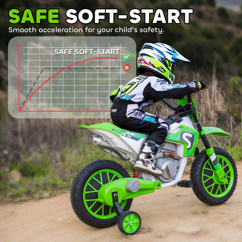 12V Electric Ride-On Motorcycle with Training Wheels