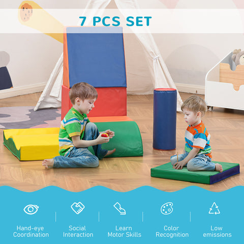 7-Piece Soft Play Climbing Set for Toddlers