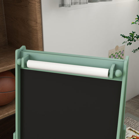 3-in-1 Kids Art Easel with Blackboard, Whiteboard and Storage