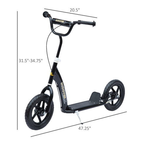 Kids Kick Scooter with Adjustable Handlebars and Rear Brake