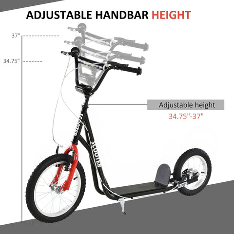 Teens Youth Scooter Ride On Toy with Adjustable Handlebar