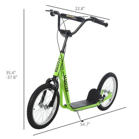 Kids Kick Scooter With Adjustable Handlebar And Dual Brakes