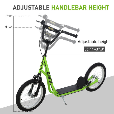 Kids Kick Scooter With Adjustable Handlebar And Dual Brakes