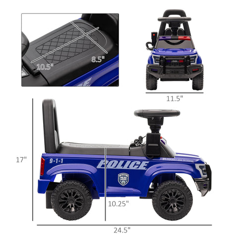 Kids Police Truck Ride-On Car with Working PA System