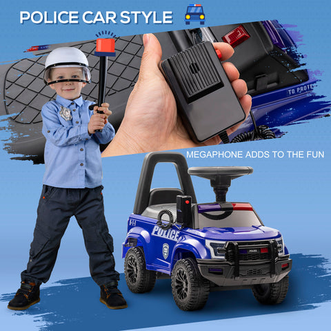 Kids Police Truck Ride-On Car with Working PA System