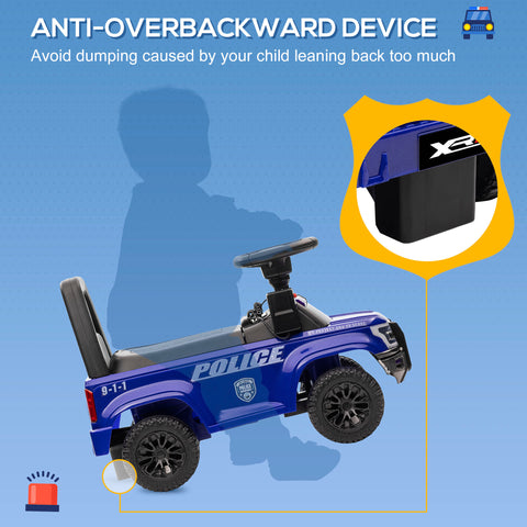 Kids Police Truck Ride-On Car with Working PA System