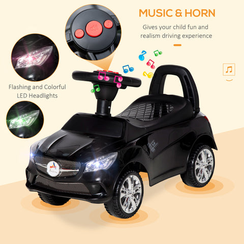 Foot-to-Floor Sliding Ride-On Push Car for Toddlers with Music