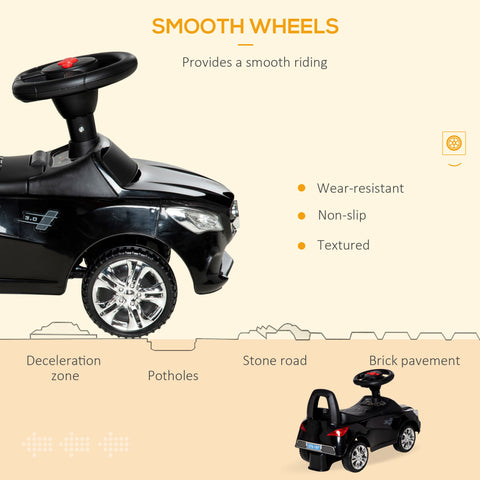 Foot-to-Floor Sliding Ride-On Push Car for Toddlers with Music