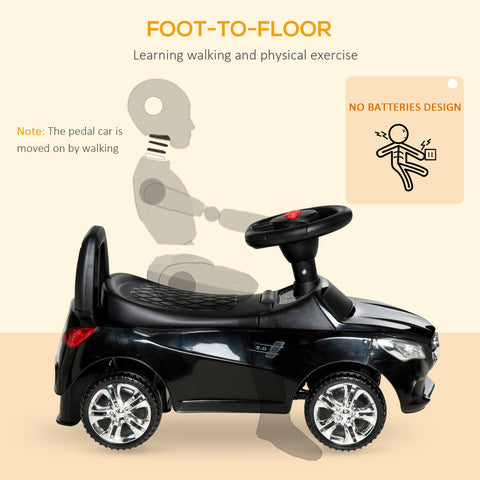 Foot-to-Floor Sliding Ride-On Push Car for Toddlers with Music
