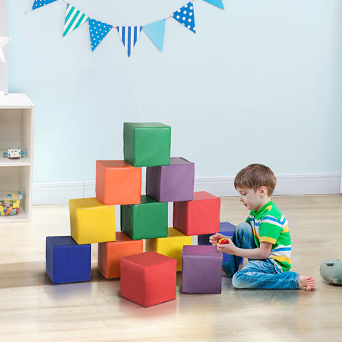 12-Piece Soft Foam Toddler Play Blocks Set