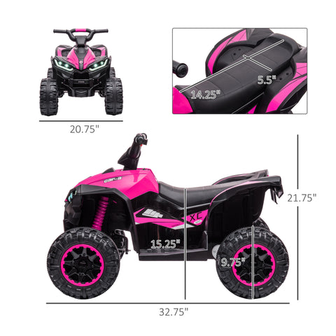 12V Kids Ride-On Electric ATV Quad Vehicle for Toddlers