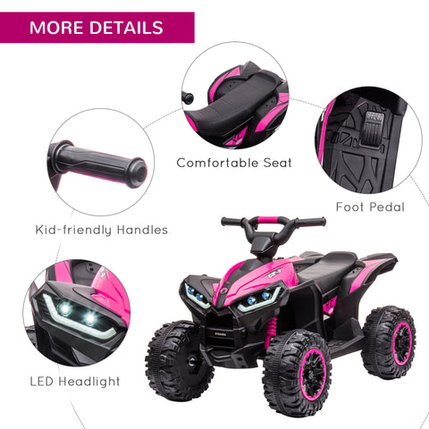 12V Kids Ride-On Electric ATV Quad Vehicle for Toddlers