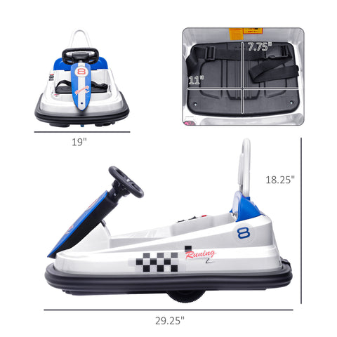 6V Electric Ride-On Bumper Car with 360-Degree Rotation