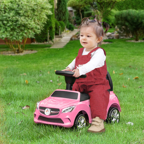 Kids Foot-to-Floor Ride-On Push Car with Horn and Under-Seat Storage
