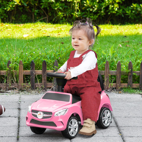 Kids Foot-to-Floor Ride-On Push Car with Horn and Under-Seat Storage
