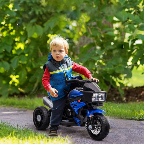 6V Kids Electric Ride-on Motorcycle with Headlights and Music