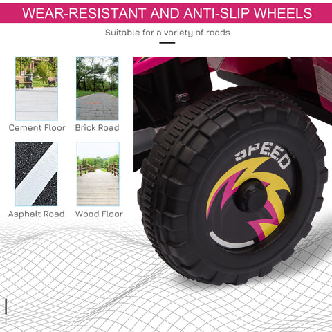 6V Kids ATV 4-Wheeler Ride-On Electric Quad Vehicle Pink