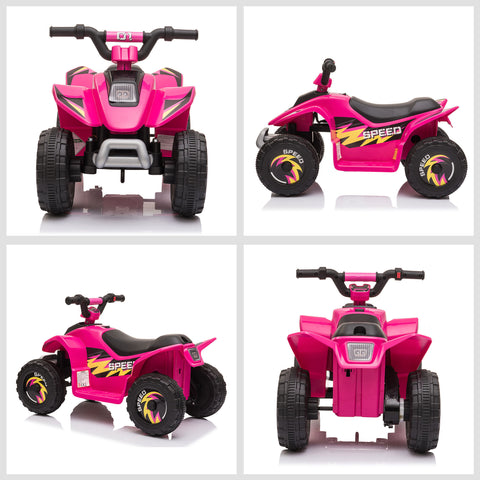 6V Kids ATV 4-Wheeler Ride-On Electric Quad Vehicle Pink