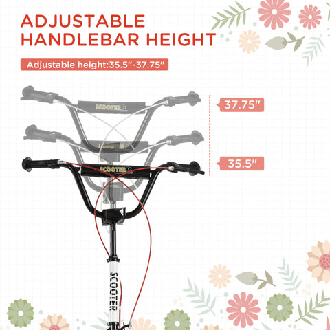 Kids Kick Scooter With Adjustable Handlebar and Dual Brakes