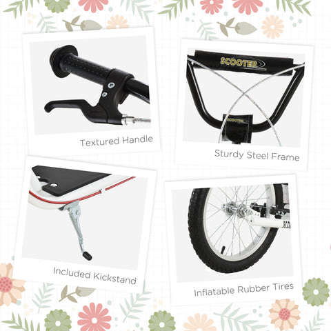 Kids Kick Scooter With Adjustable Handlebar and Dual Brakes